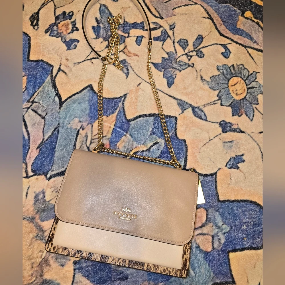 Coach Klare Snakeskin Shoulder Bag